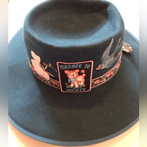 NEW! WyethXRuxpinsrags upcycled Boho Spring Boater